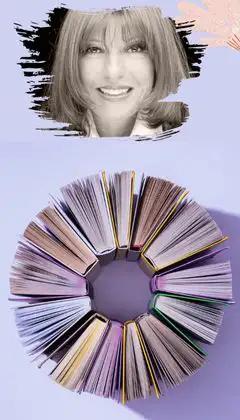 Duygu Asena Roman Ödülü görseli. Üstte Duygu Asena'nın portresi, altta kitaplardan oluşan bir çember.